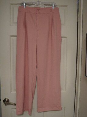 Halara Pink Wide Leg Trouser Pants XL Regular NWT. 29" inseam.